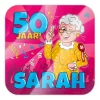 Sarah Deurbord 50 Jaar Cartoon 50cm