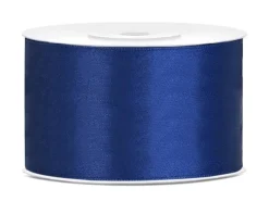 Satijn Lint Donkerblauw 38mm 25m