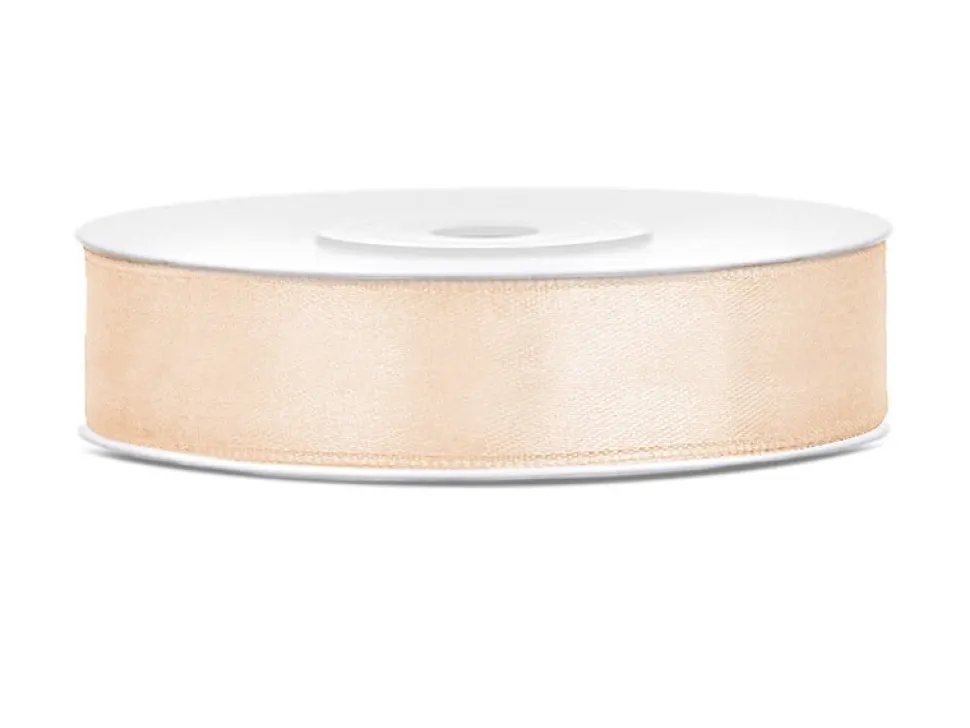 Satijn Lint Vanille Creme 25mm 25m