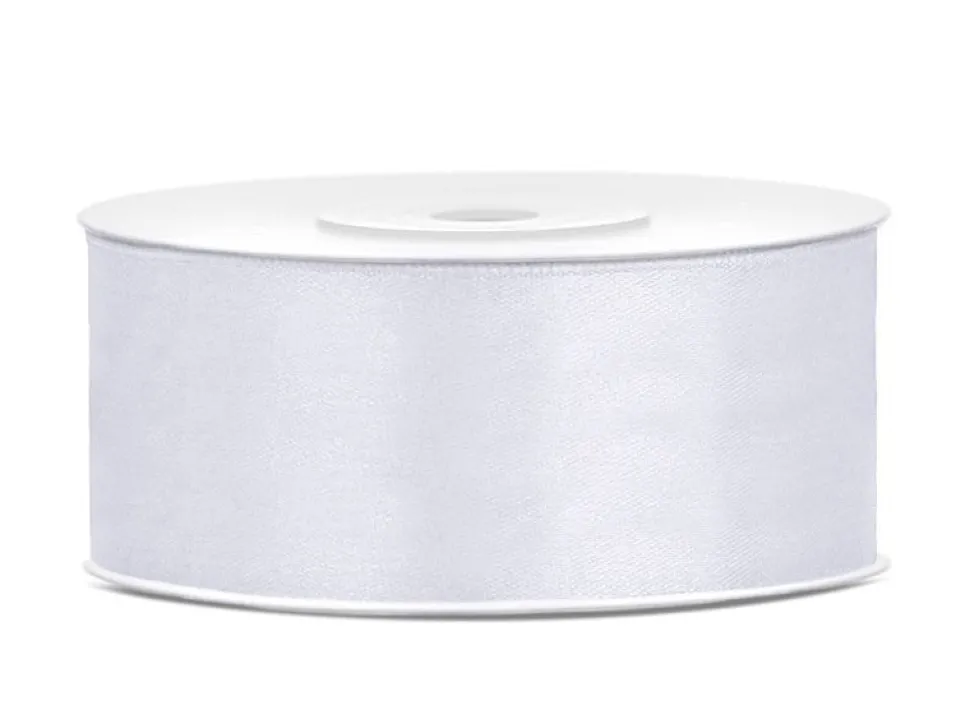 Satijn Lint Wit 25mm 25m