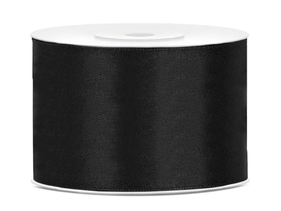 Satijn Lint Zwart 50mm 25m
