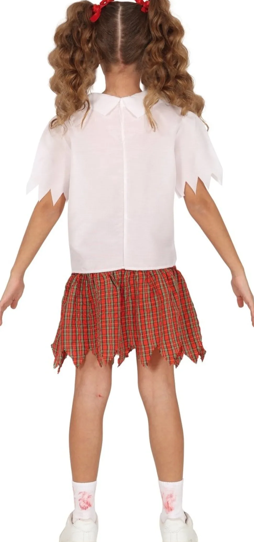 Schoolmeisje Kostuum Rood Wit Zombie