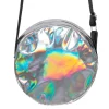 Schoudertasje Holografisch Zilver 20cm