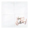 Servetten Happy Birthday Wit 33cm 20st