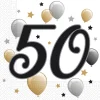 Servetten 50 Jaar Ballonnen 33cm 20st