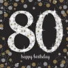Servetten 80 Jaar Happy Birthday 33cm 16st