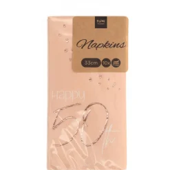 Servetten 50 Jaar Rose Goud 33cm 10st