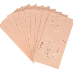 Servetten 50 Jaar Rose Goud 33cm 10st