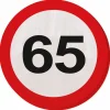Servetten 65 Jaar Verkeersbord 33cm 20st