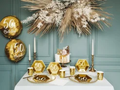 Servetten 50 Jaar Wit 33cm 20st