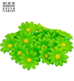 Set Van 20 Decoratieve Groene Bloemen
