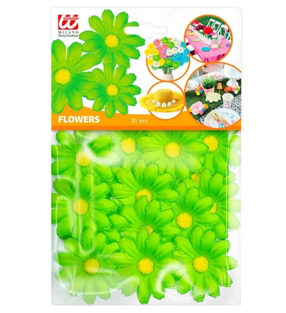 Set Van 20 Decoratieve Groene Bloemen