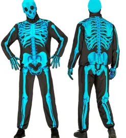 Skelet Kostuum Neon 4 delig