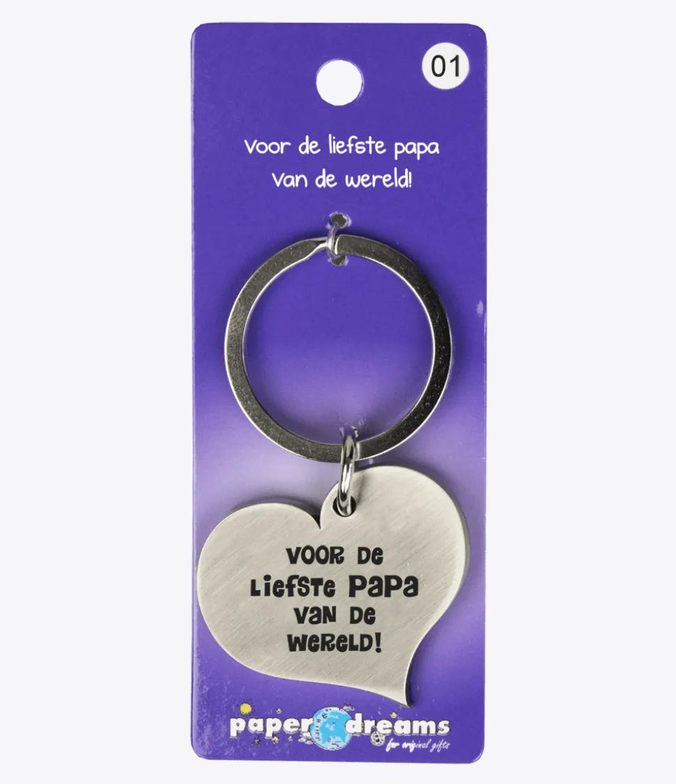 Sleutelhanger Papa 10cm