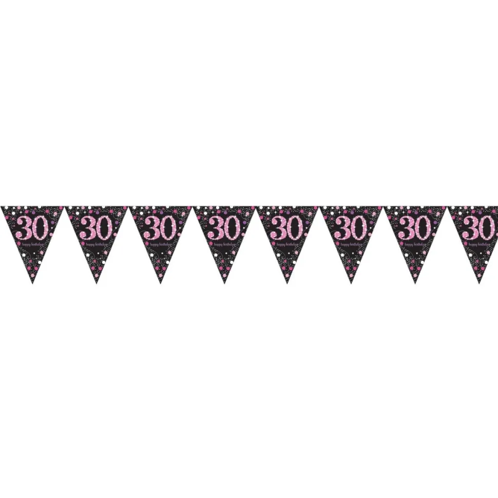 Slinger 30 Jaar Happy Birthday Roze 4m