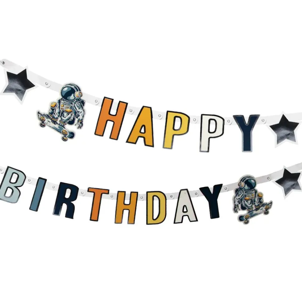 Space Party Letterslinger Happy Birthday 2,5m