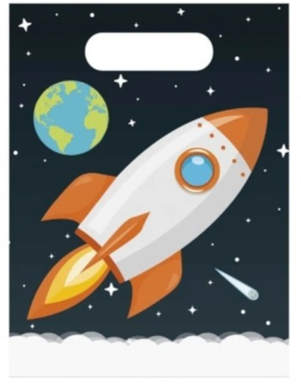 Space Party Uitdeelzakjes 23,5cm 8st