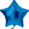 Ster Helium Ballon Blauw Leeg 45cm