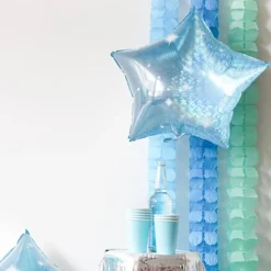 Ster Helium Ballon Galactic Aqua Leeg 45cm