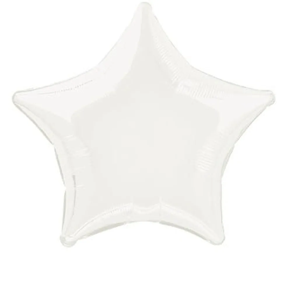 Ster Helium Ballon Wit Leeg 50cm