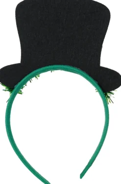 St. Patrick'S Day Haarband Met Hoed Glitter