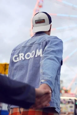 Strijk Embleem Groom 30cm