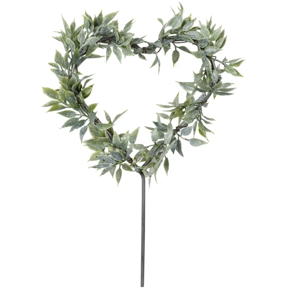 Taarttopper Hart Met Bladeren 12cm