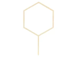 Taarttopper Hexagon Hout 24cm