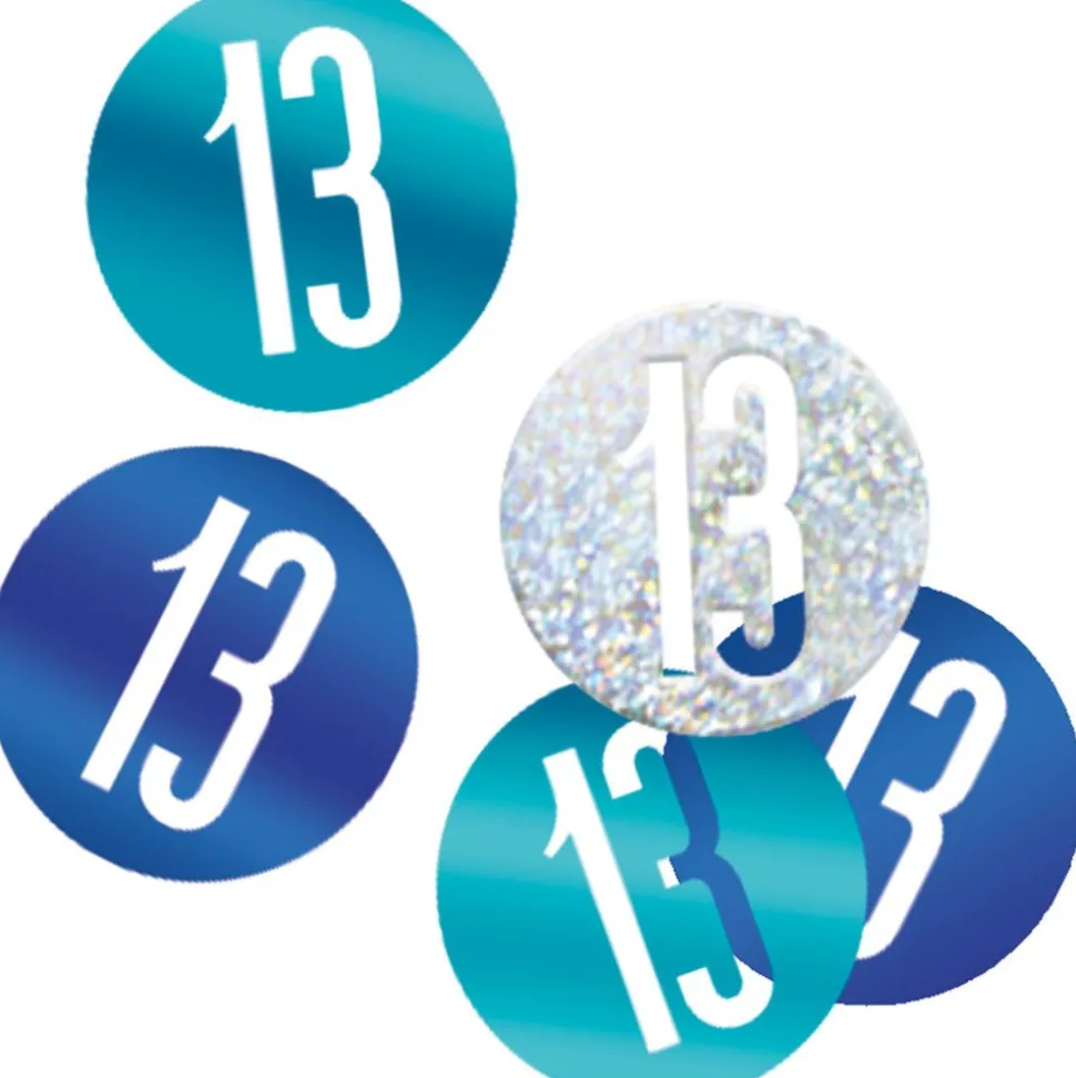 Tafelconfetti 13 Jaar Blauw 14gr