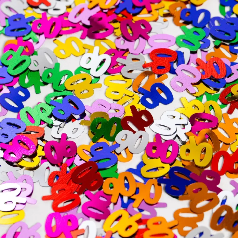 Tafelconfetti 90 Jaar Gekleurd