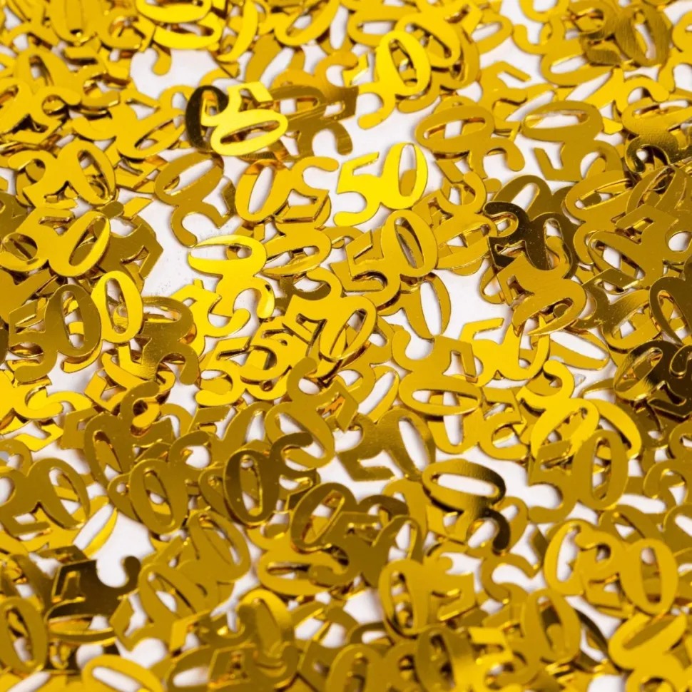 Tafelconfetti 50 Jaar Goudkleurig