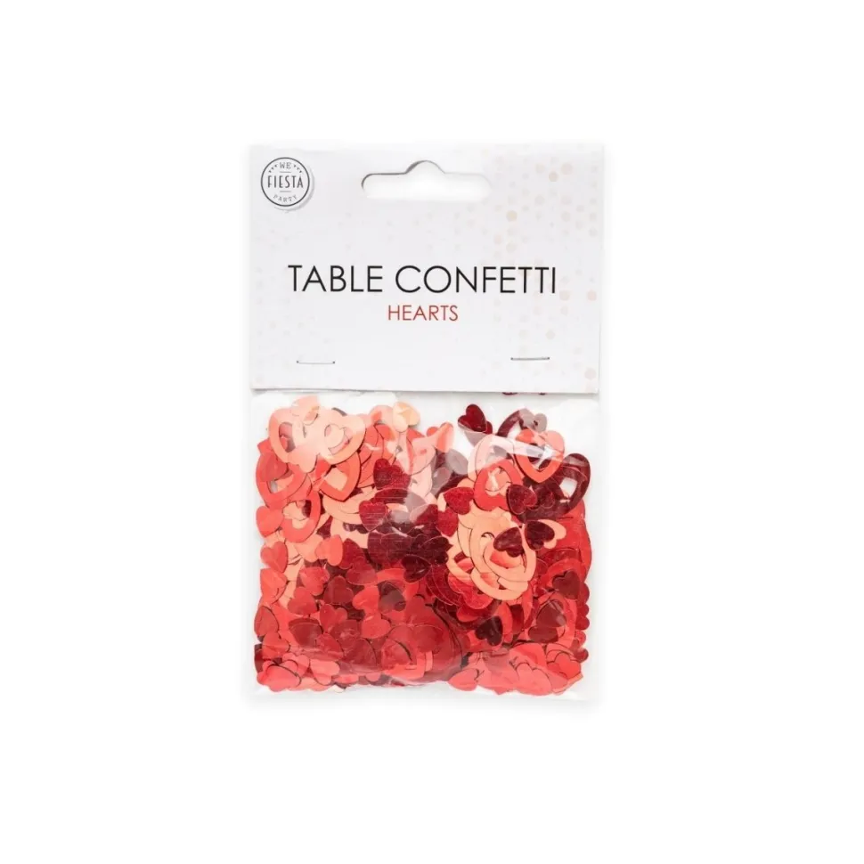 Tafelconfetti Open Hartjes Rood