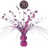 Tafeldecoratie 70 Jaar Happy Birthday Roze 33cm