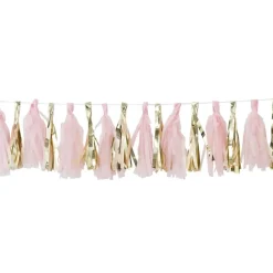 Tassel Slinger Roze/Goud 2m