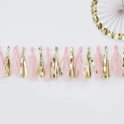Tassel Slinger Roze/Goud 2m