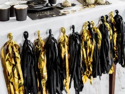 Tassel Slinger Zwart Goud 2m