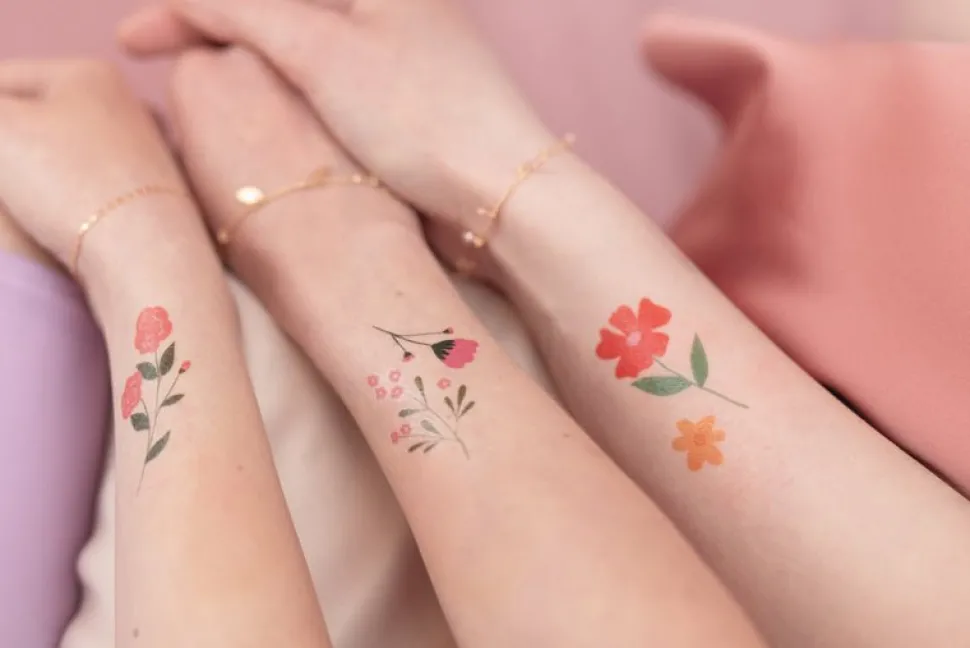 Tattoos Bloemen Mix 19st