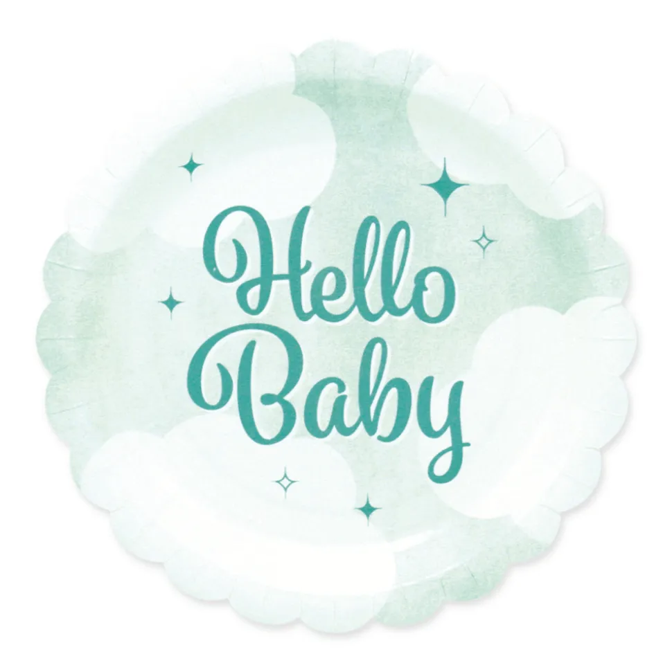 Turquoise Borden Hello Baby 19cm