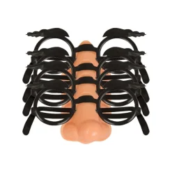 Uitdeelcadeautjes Brillen Neus 10,2cm 4st