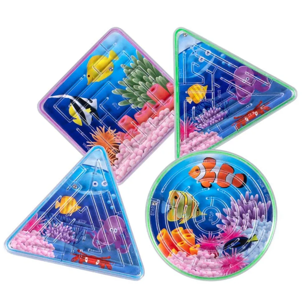 Uitdeelcadeautjes Doolhof Spelletjes 6,5cm 4st
