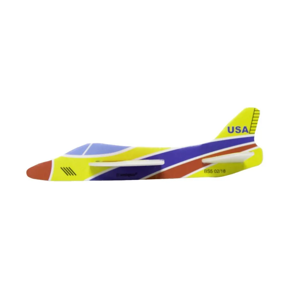 Uitdeelcadeautjes Foam Vliegtuigjes 13cm 8st