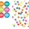Uitdeelzakjes Confetti Stickervel Gekleurd 18,5cm 6st