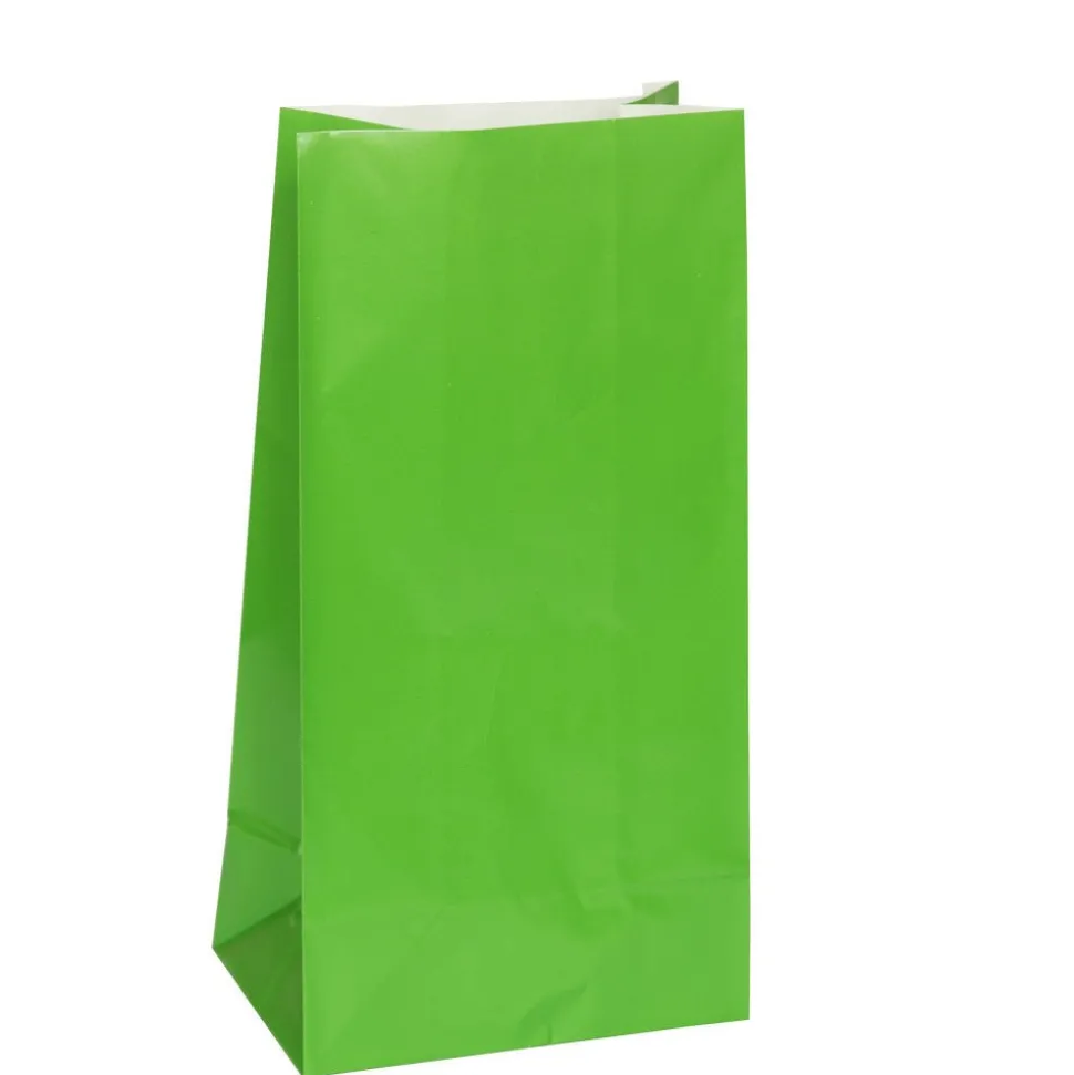 Uitdeelzakjes Groen 25cm 12st