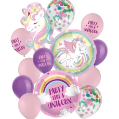 Unicorn Ballonnen Set Paars Roze Leeg 14 delig