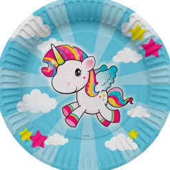 Unicorn Borden Blauw 23cm 8st