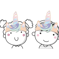 Unicorn Feesthoedjes Rainbows Papier 6st