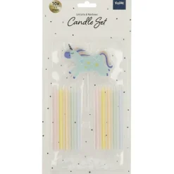 Unicorn Kaarsen Rainbows 10cm 11st