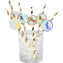 Unicorn Papieren Rietjes 20cm 6st