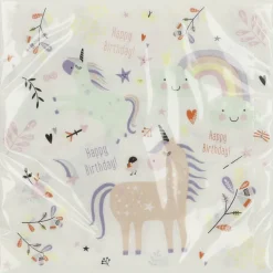 Unicorn Servetten Regenboog 33cm 20st