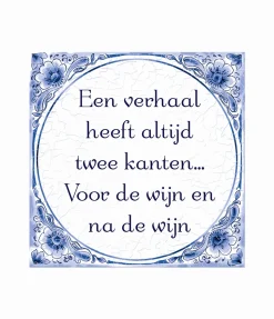 Verhaal Twee Kanten Delftsblauw Tegel
